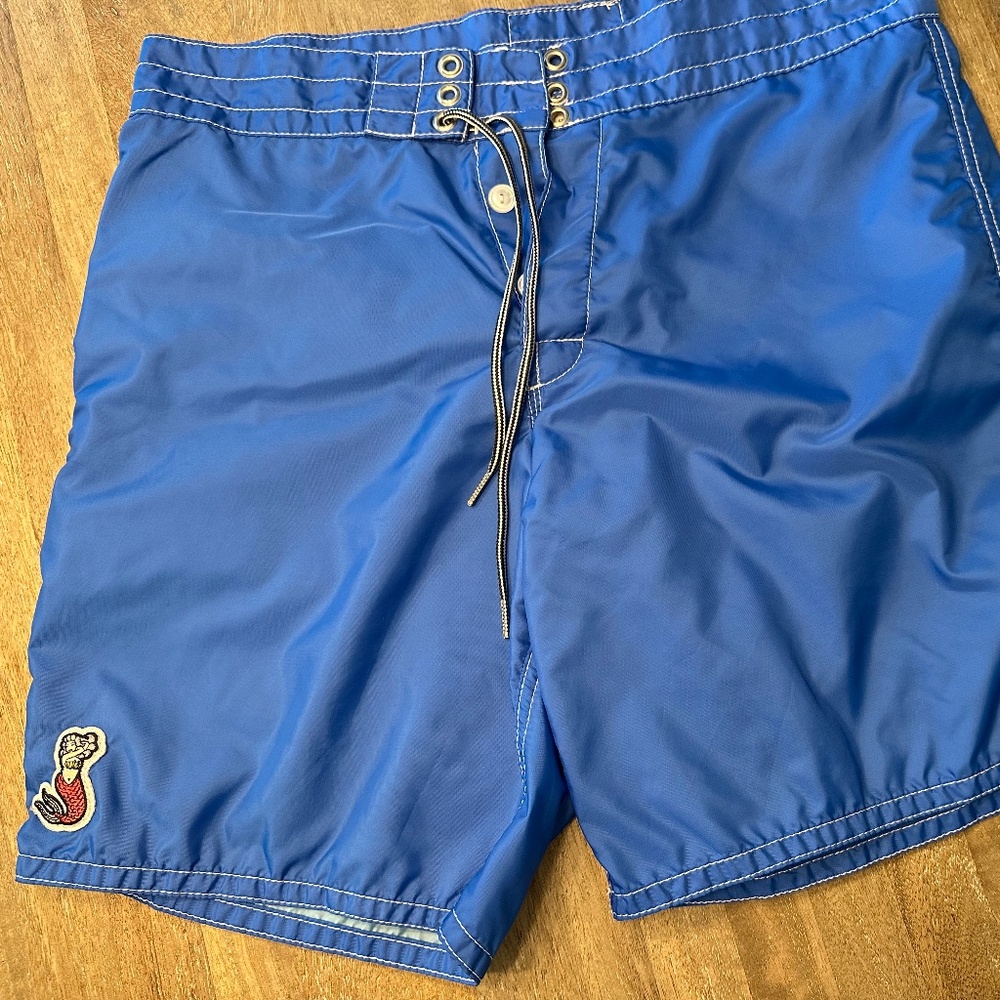 Birdwell Beach Britches, mens swim suit, blue, SIZE 33